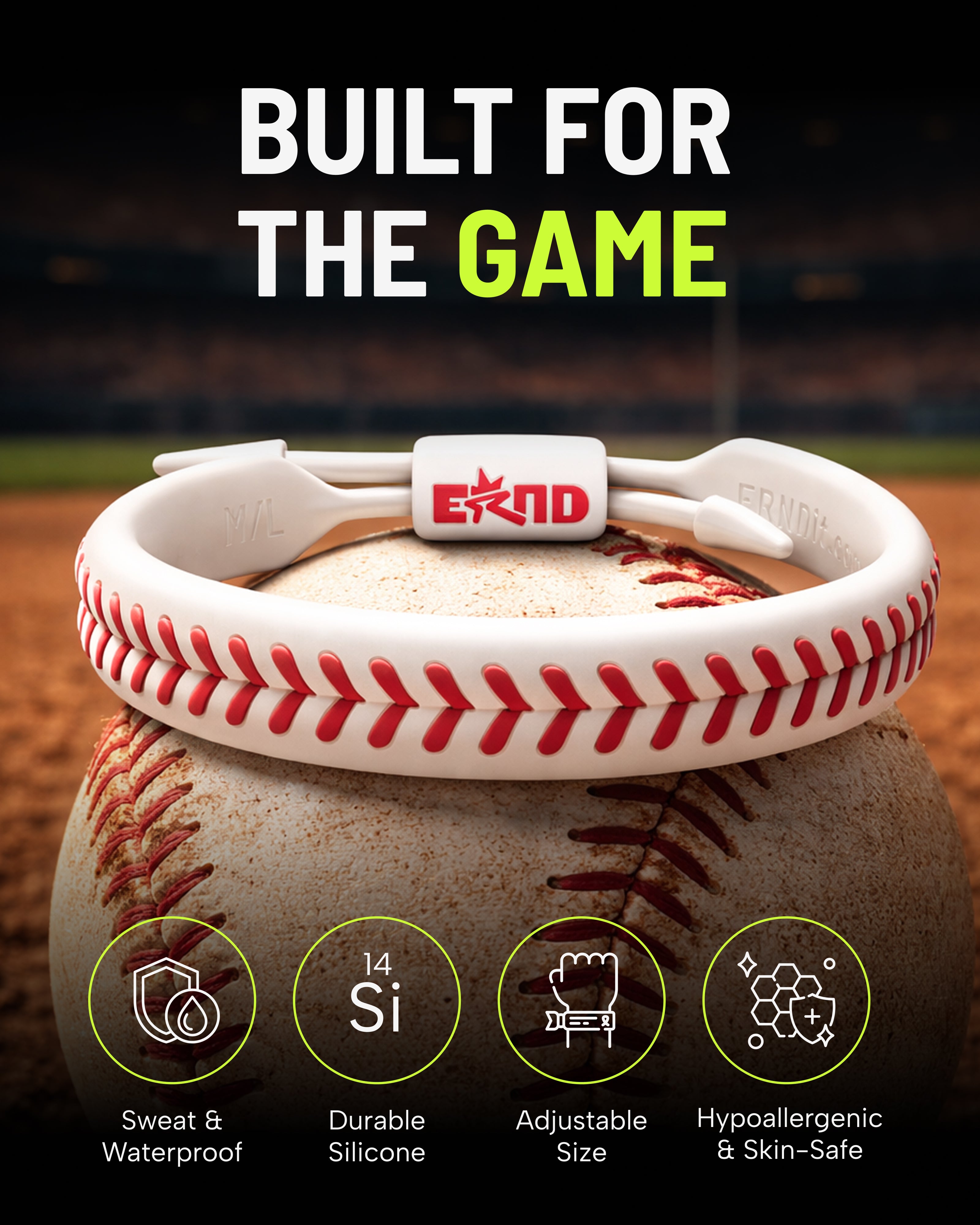 Baseball Silicone Bracelet