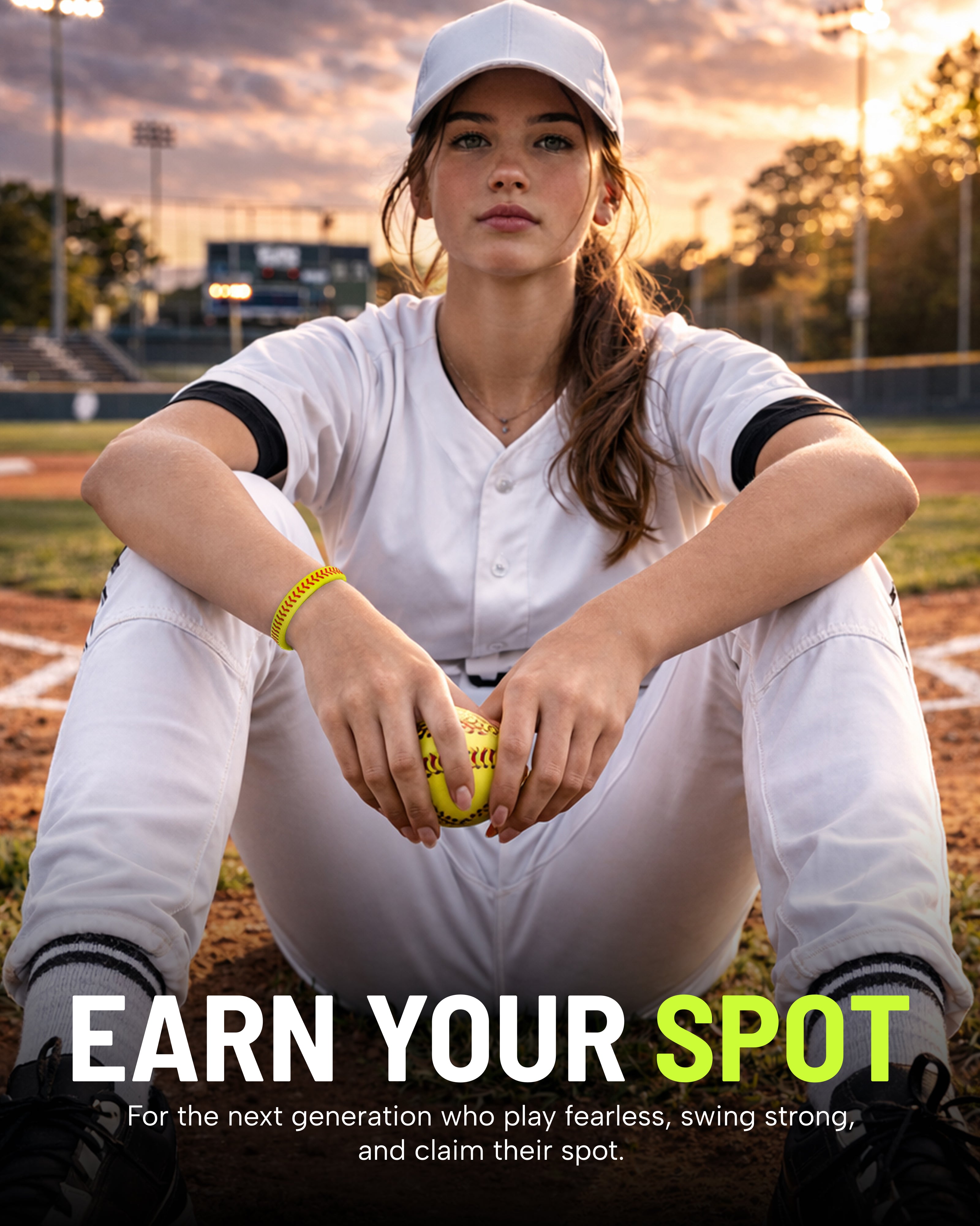 Silicone Softball Bracelet for women